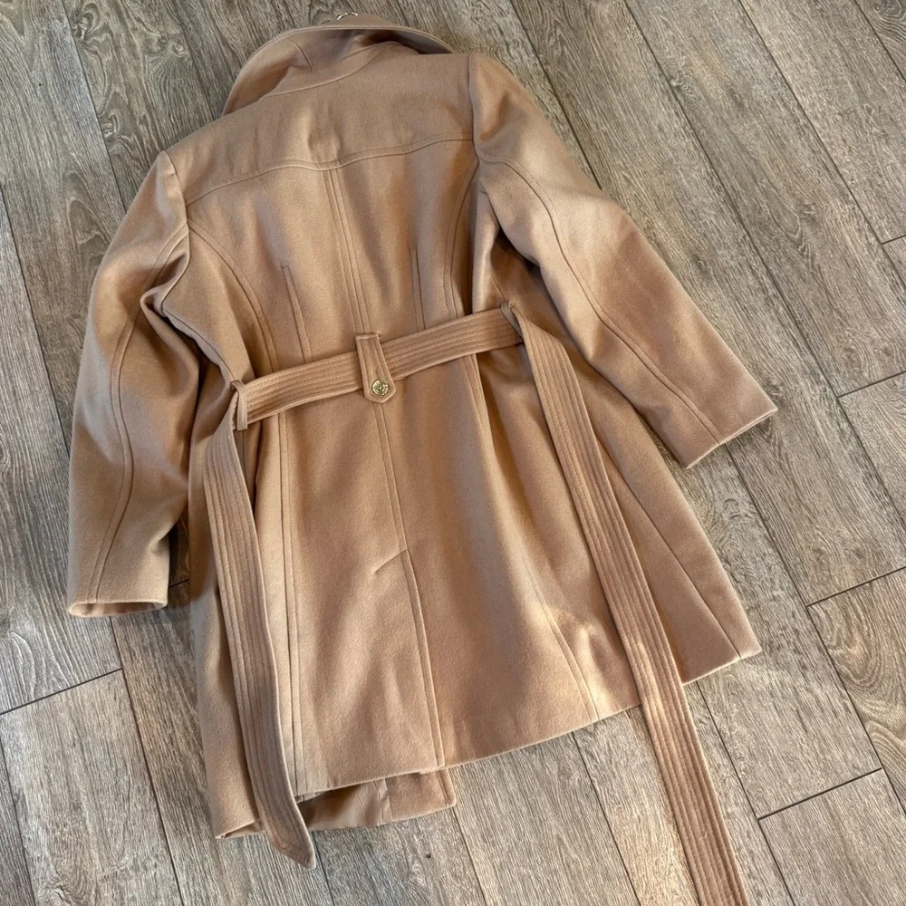 Michael Kors Camel Wool Blend Trench Coat